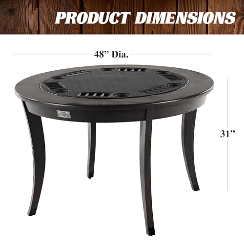 Barrington Folding Poker Table with Padded Rail and Felt Playing Surface D15193