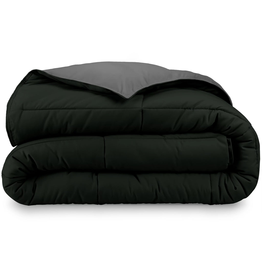 Bare Home 1800 Collection Plush Comforter King, Reversible Washable L8346