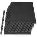 ProsourceFit Extra Thick Puzzle Exercise Mat, EVA Foam Interlocking Tiles, Black, 3/4 inch, 24 Tiles Y76691