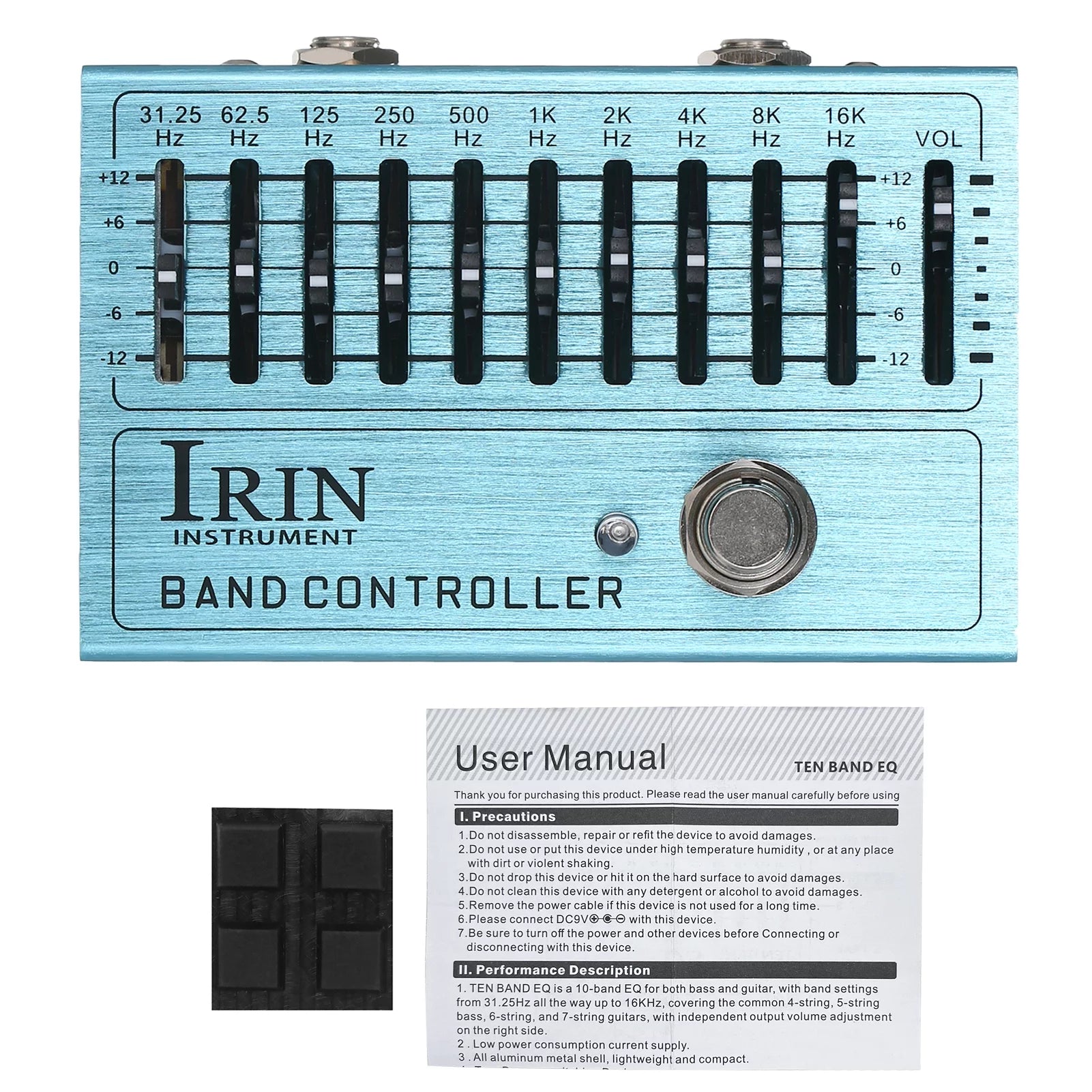IRIN 10 Band EQ Guitar Effect Pedal with True Bypass Z25417