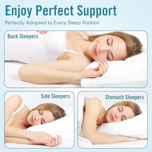 Sycoodeal King Size Bed Pillows 4 Pack, Machine Washable, Black U495