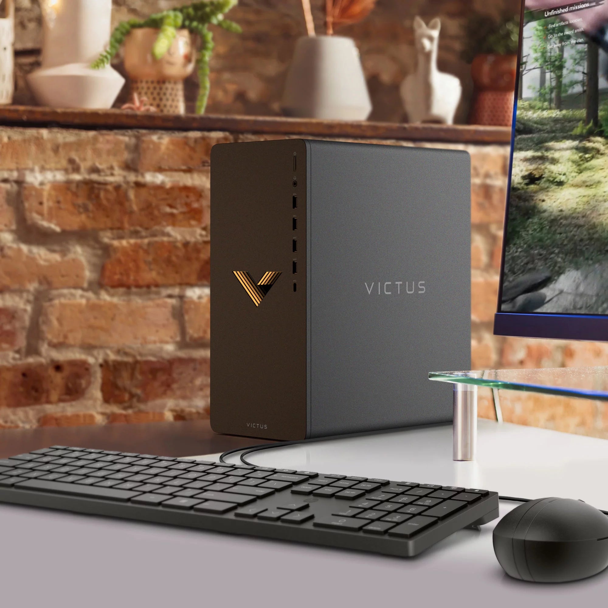 HP Victus 15L Gaming Desktop PC, AMD Ryzen 5, RX6400, 8GB RAM, 512GB SSD, Windows 11 K700977