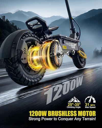 Electric Scooter for Adults, 1200W Motor, 31 MPH, 11" Off-Road Tires Z5824
