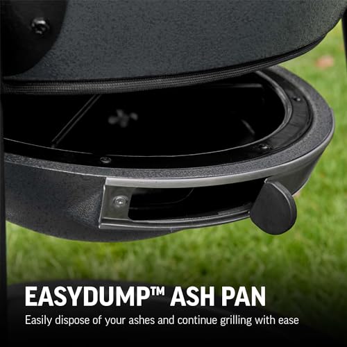 Char-Griller AKORN Kamado Charcoal Grill and Smoker with Cast Iron Grates, Graphite W412362