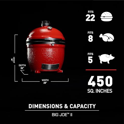 Kamado Joe Big Joe Series II 24-inch Ceramic Charcoal Grill and Smoker L9348