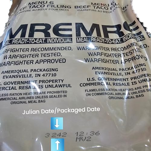 U.S. Military Issued MREs 4-Pack, 2026 Inspection Dated H41380