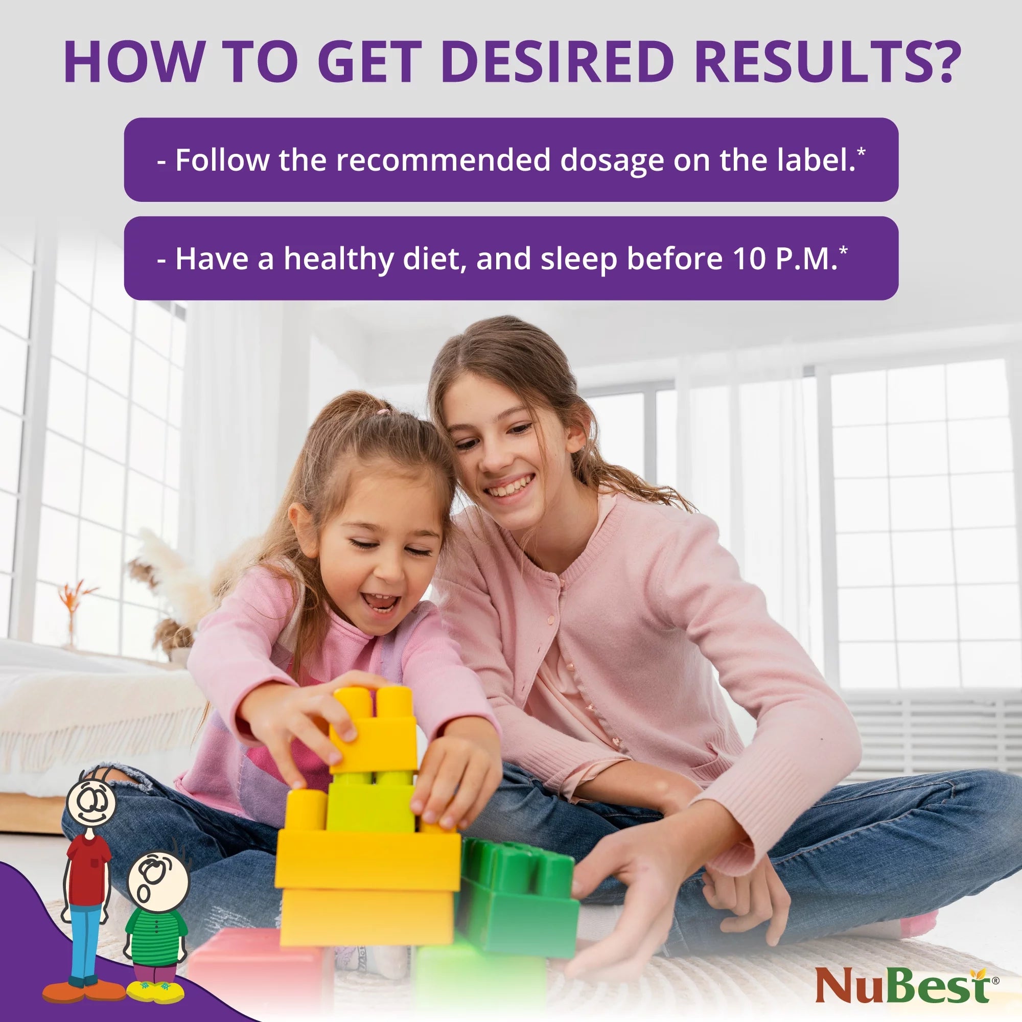 NuBest Tall 10+ & NuBest Tall Kidz Chewable Tablets Bundle F478746