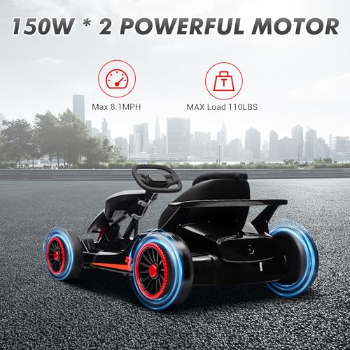 24V Electric Go Kart Drifting Ride On Car for Kids 6-12 Years Old T574114
