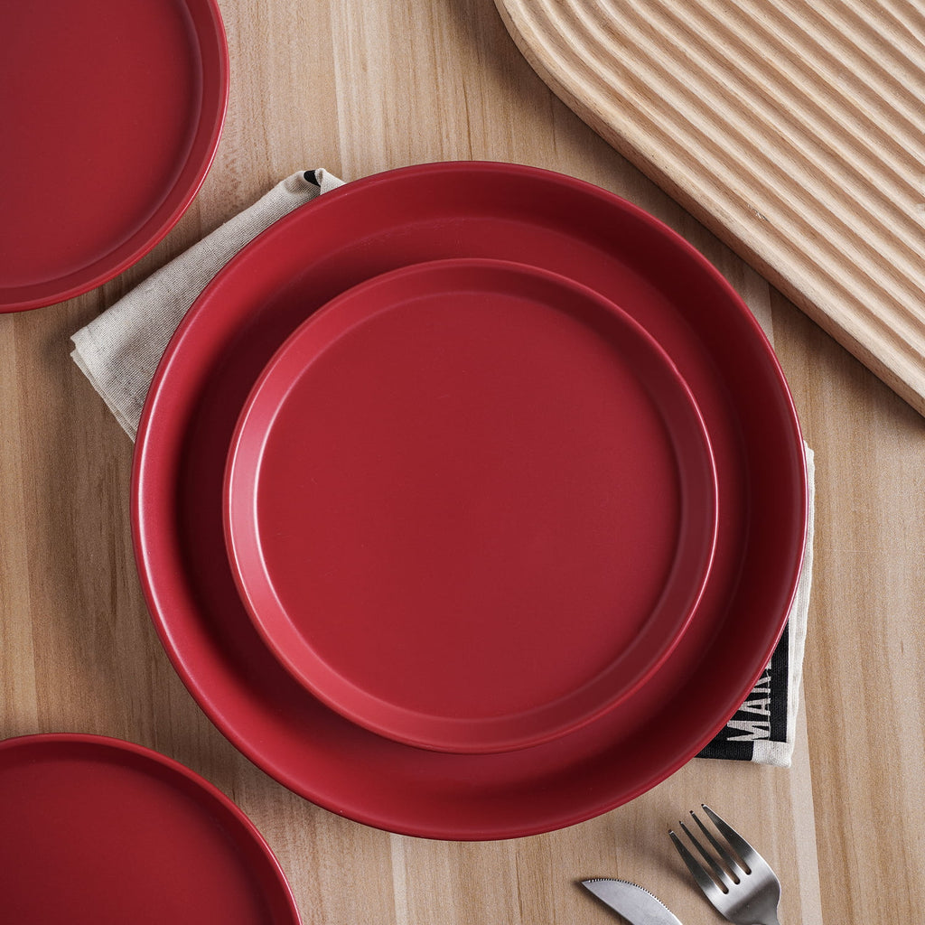 Stone Lain Michelle 32-Piece Dinnerware Set Stoneware Red O730