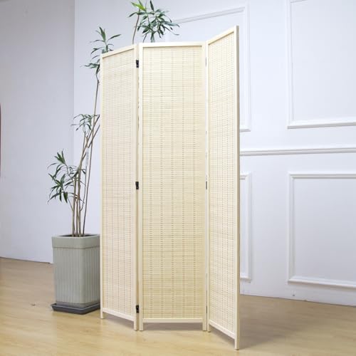 Bamboo Room Divider 6 Panel Folding Screen 67"H x 92.1"W X2437