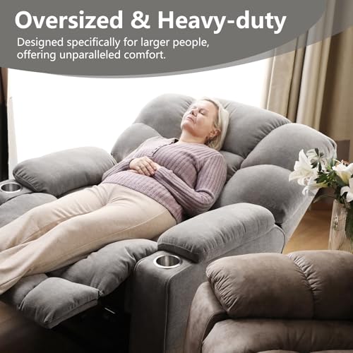 CANMOV Oversized Power Lift Recliner Chair for Elderly, Dual Motor, Brown C110