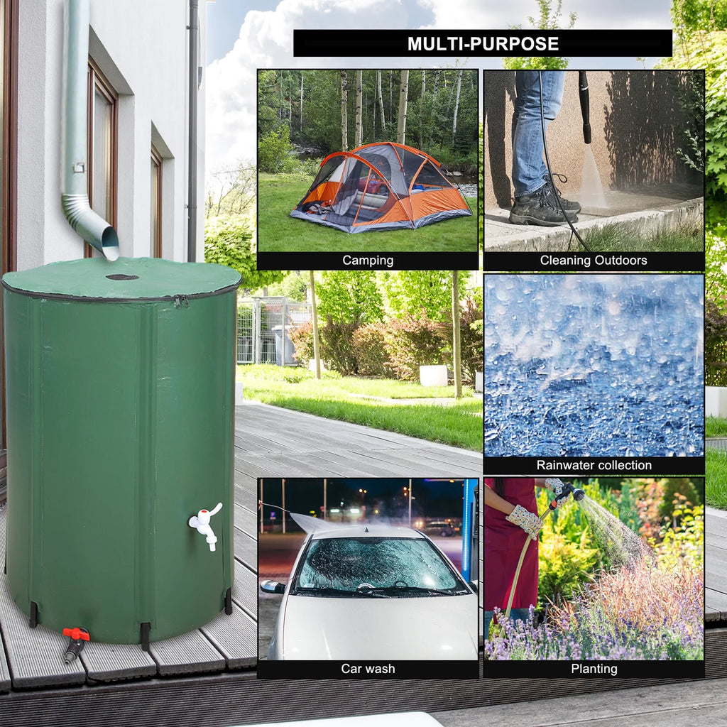 Zimtown 100 Gallon Portable Rain Barrel for Patio Water Storage N85560