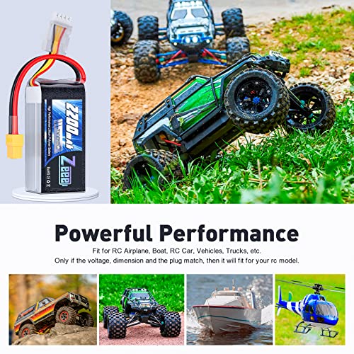 Zeee 3S Lipo Battery 2200mAh 11.1V 50C Shorty Pack with XT60 Plug for RC Car Boat Drone (2 Pack) S180
