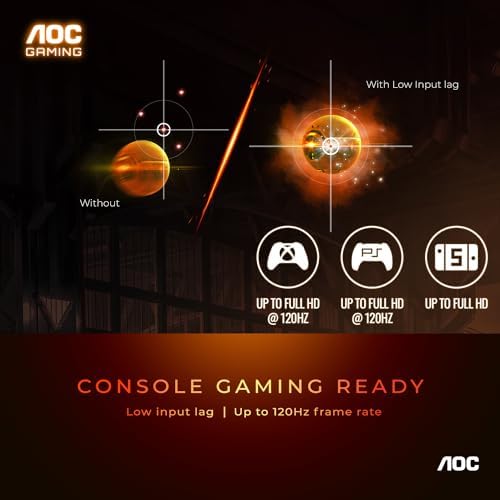 AOC 24G4 24" Gaming Monitor, Full HD IPS, 180Hz 1ms Y482158