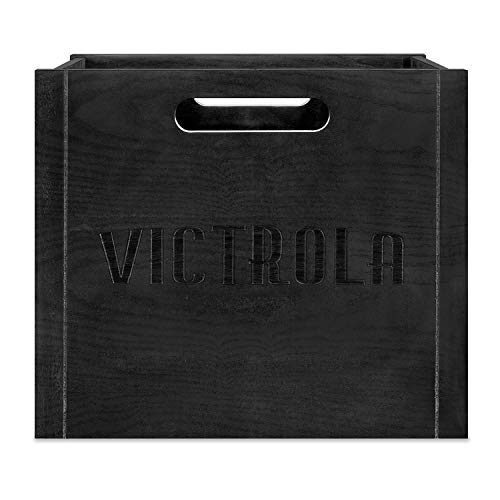 Victrola Wooden Record Crate Tabletop Vinyl Album Holder, Espresso P572466