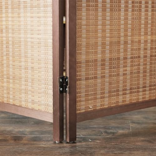 Bamboo Room Divider 6 Panel Folding Screen 67"H x 92.1"W X2437