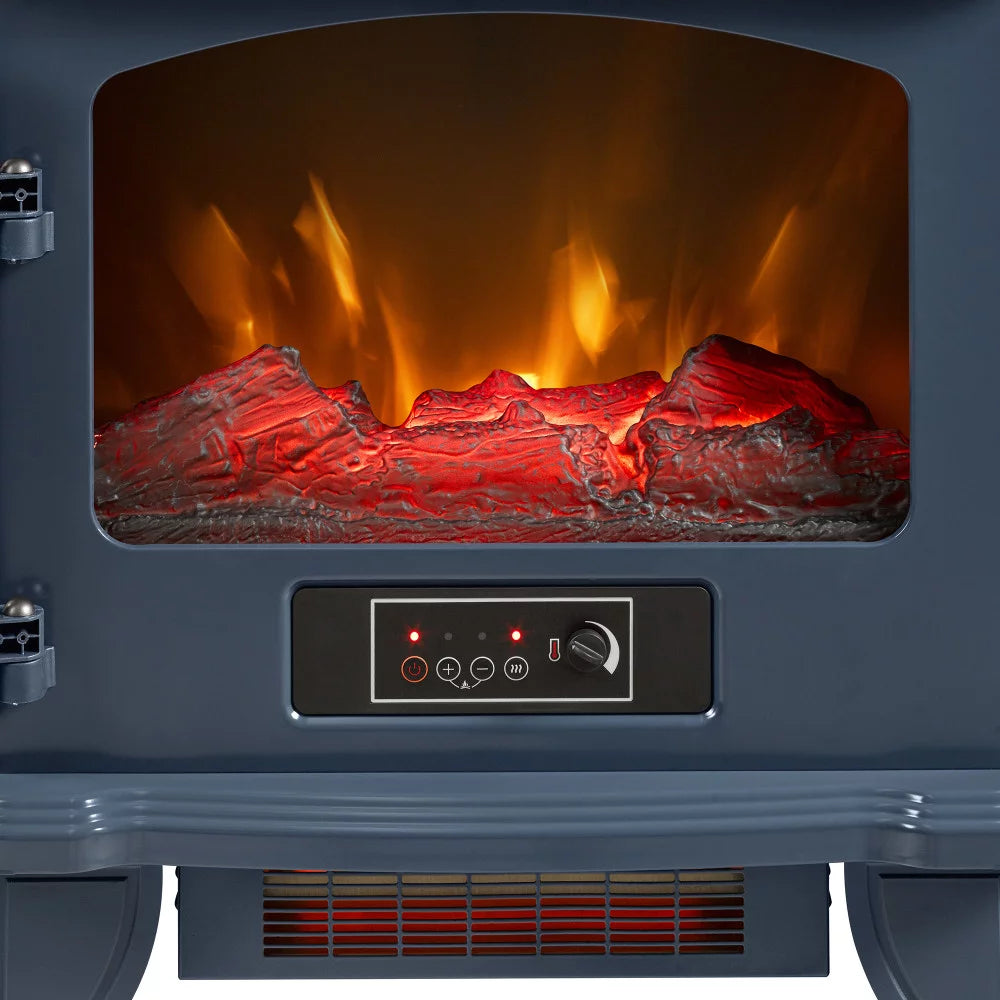 Duraflame Infrared Quartz Electric Fireplace Stove Heater, Blue S117
