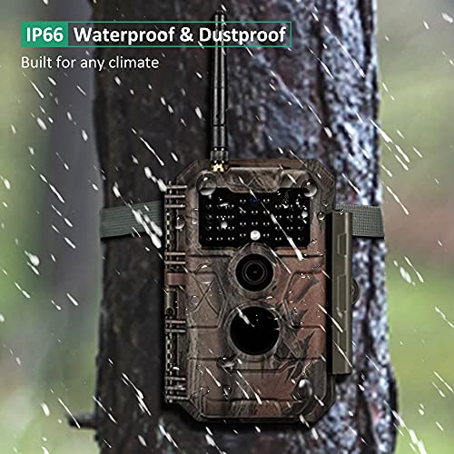 GardePro E6 Trail Camera WiFi 48MP 1296P No Glow Night Vision Waterproof, Camo I259