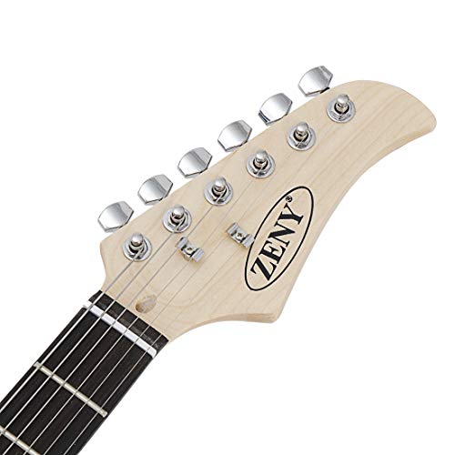 ZENY 39" Full Size Electric Guitar with Amp, Case and Accessories Pack, Blue V510838