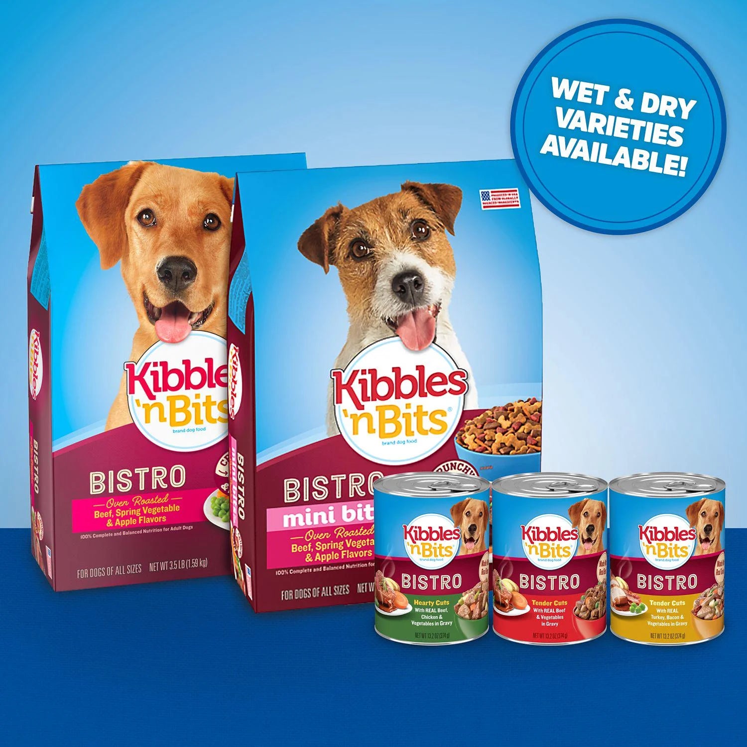 Kibbles 'n Bits Bistro Adult Dry Dog Food, Oven-Roasted Beef Recipe E288840