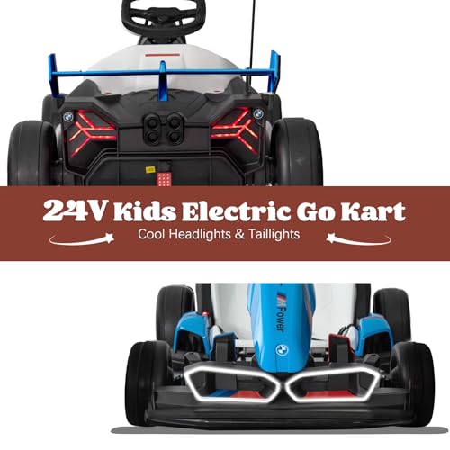 BMW Licensed 36V Electric Drift Go Kart for Kids, 7.5 MPH, Black W284