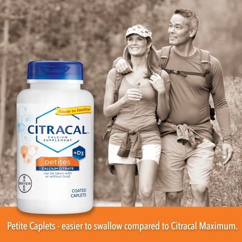 Citracals Petites Calcium Citrate + Vitamin D3, 200 Caplets, Pack of 3 Y997961