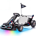 BMW Licensed 24V Electric Drift Go Kart for Kids Ages 6-12, White S1857