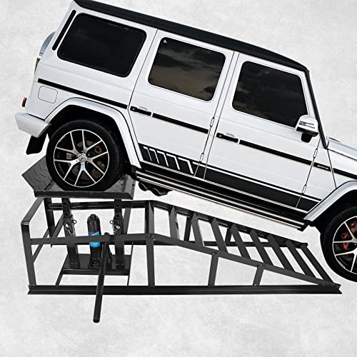 2 Pack Hydraulic Car Ramps 5T Low Profile Vehicle Lift Service Ramps X117