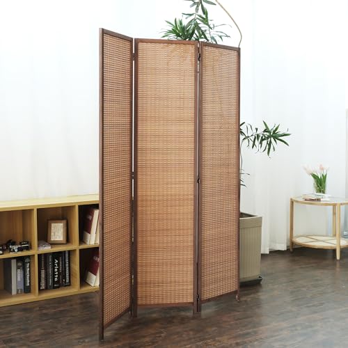 Bamboo Room Divider 6 Panel Folding Screen 67"H x 92.1"W X2437