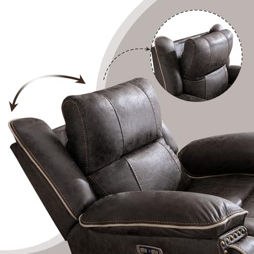 Phoenix Home Dual Motor Power Lift Chair with Massage and Heat, Brown I97460