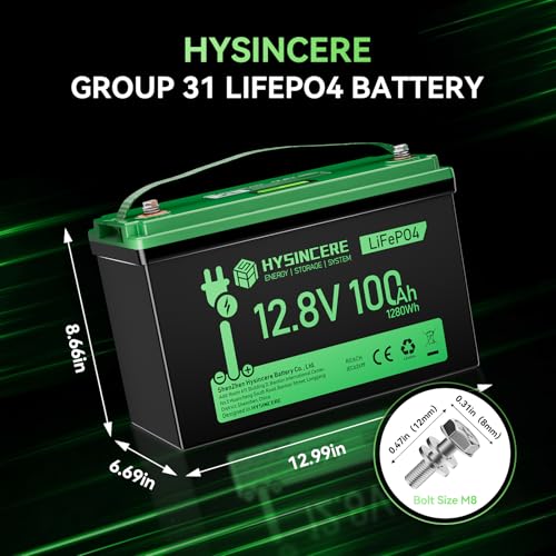 12V 100Ah LiFePO4 Lithium Battery with 100A BMS U8311