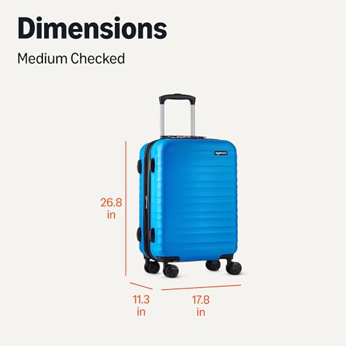 Amazon Basics 21" Hardside Carry-On Luggage with Wheels, Expandable, Black L489