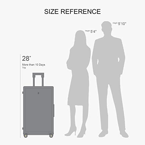 LEVEL8 Hard Shell Carry-On Luggage with TSA Lock, 20 Inch, Black V41961