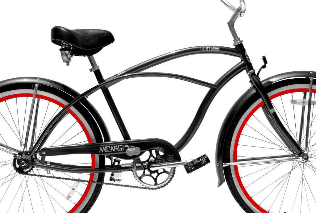 Micargi TAHITI 26" Beach Cruiser Coaster Brake Black/Red Y31973