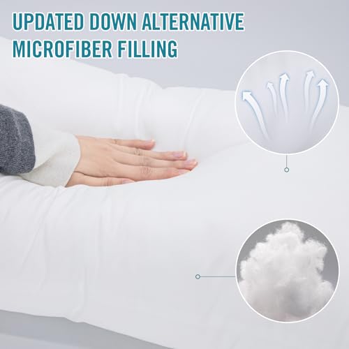 Sycoodeal King Size Bed Pillows 4 Pack, Machine Washable, Black U495