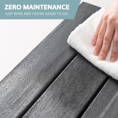 Hot Tub Steps - Wood-Looking Plastic, Waterproof, Gray Non-Slip P3707