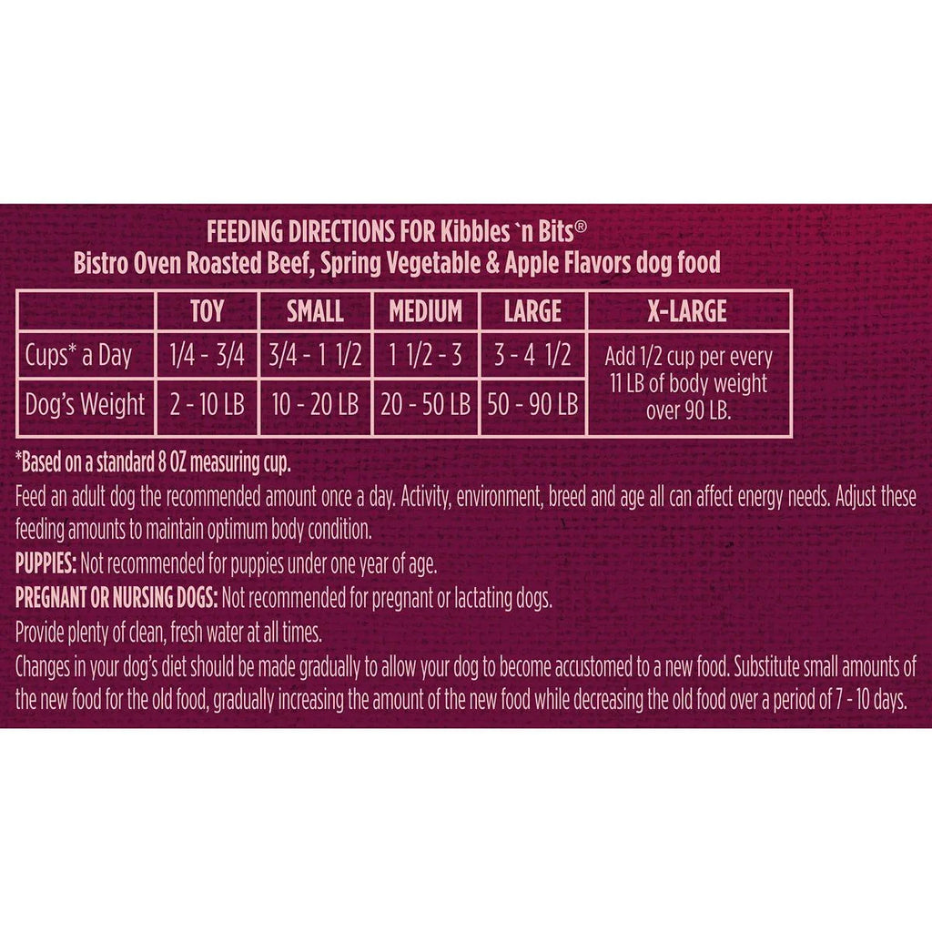 Kibbles 'n Bits Bistro Adult Dry Dog Food, Oven-Roasted Beef Recipe E288840