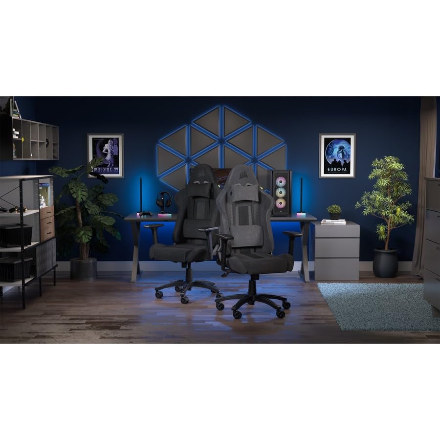 Corsair TC100 Relaxed Gaming Chair Fabric Gray Black A68468