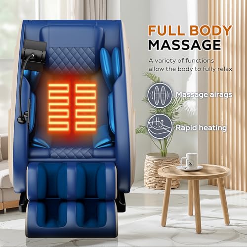 Full Body Massage Chair Recliner with Zero Gravity and Heating, Black F5616