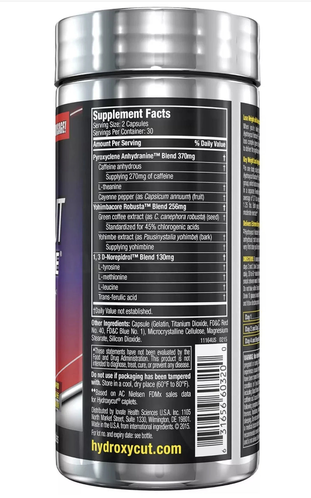 Hydroxycut Hardcore Weight Loss Supplement, 60 Count K7759