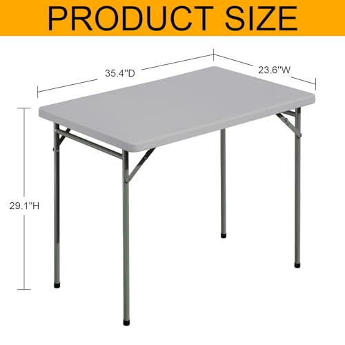 3ft Rectangular Plastic Folding Table for Indoor Outdoor Use A448