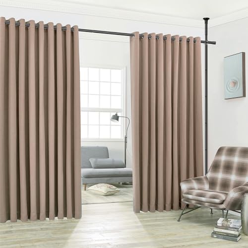 Tension Room Divider Curtain Rod, No Drilling, Heavy Duty Metal, Black L878936
