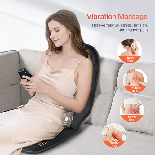 CILI Massage Chair Pad with Heat, Back Massager for Office Chair Y9611