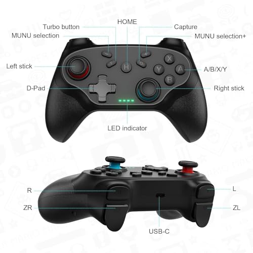 Wireless Controller for Nintendo Switch, 2 Pack X265976