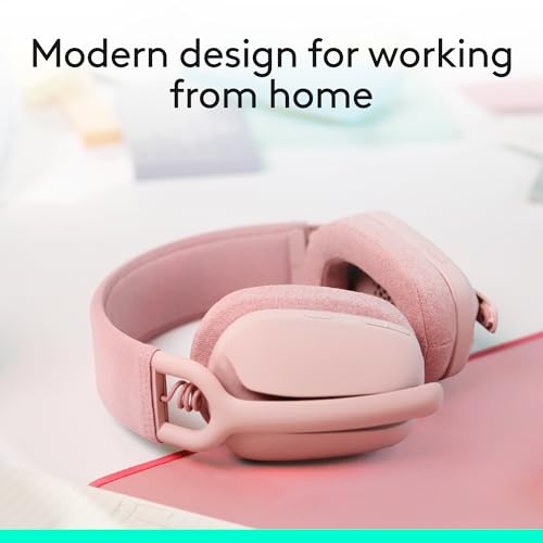 Logitech Zone Vibe 100 Wireless Over Ear Headset with Noise Canceling Microphone, Off White A852