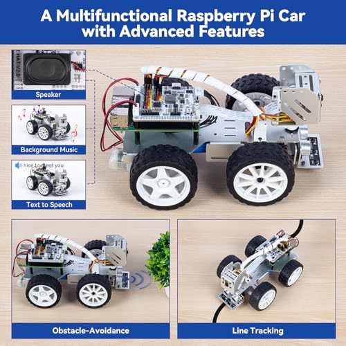 SunFounder PiCar-X AI Video Robot Car Kit for Raspberry Pi 5/4/3B+/3B Q194330