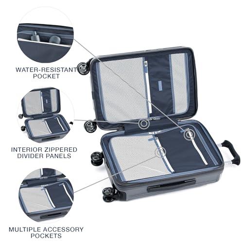 Travelpro Platinum Elite Hardside Expandable Carry-On Luggage, 8 Wheel Spinner, TSA Lock, 20-Inch X826544