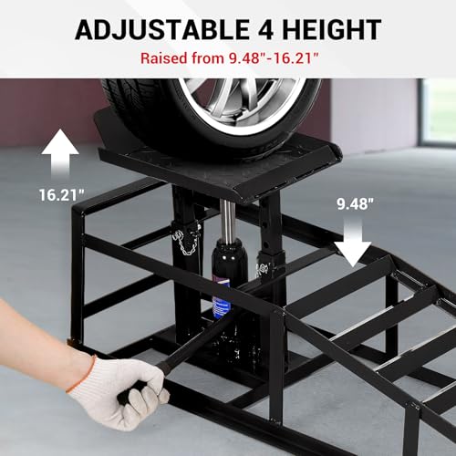 2PC 5Ton Hydraulic Car Ramps, Portable Vehicle Lift G3541