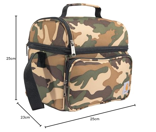 Carhartt Insulated 12 Can Two Compartment Lunch Cooler Bag, Black S79886