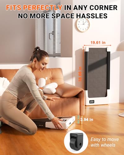 SupeRun Walking Pad, Under Desk Treadmill with Remote Control, 2.5 HP Y8357